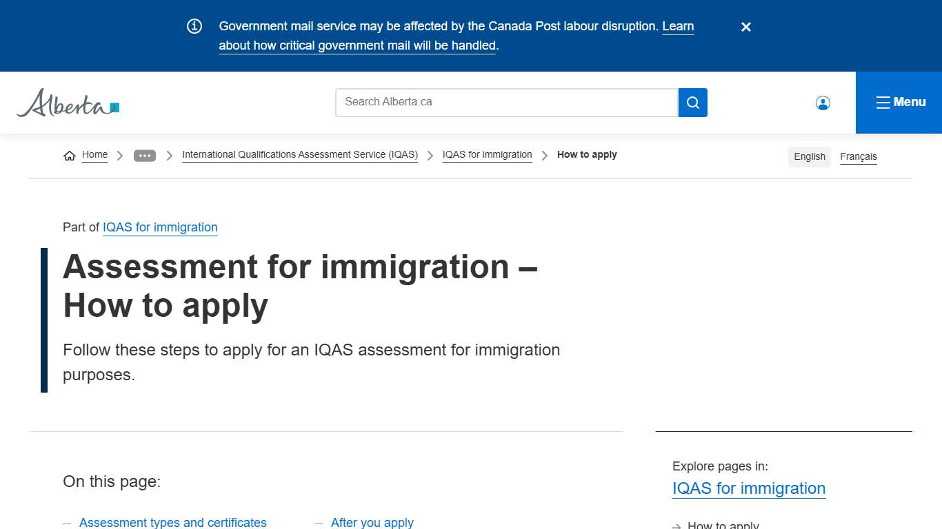 Assessment for immigration – How to apply Alberta.ca